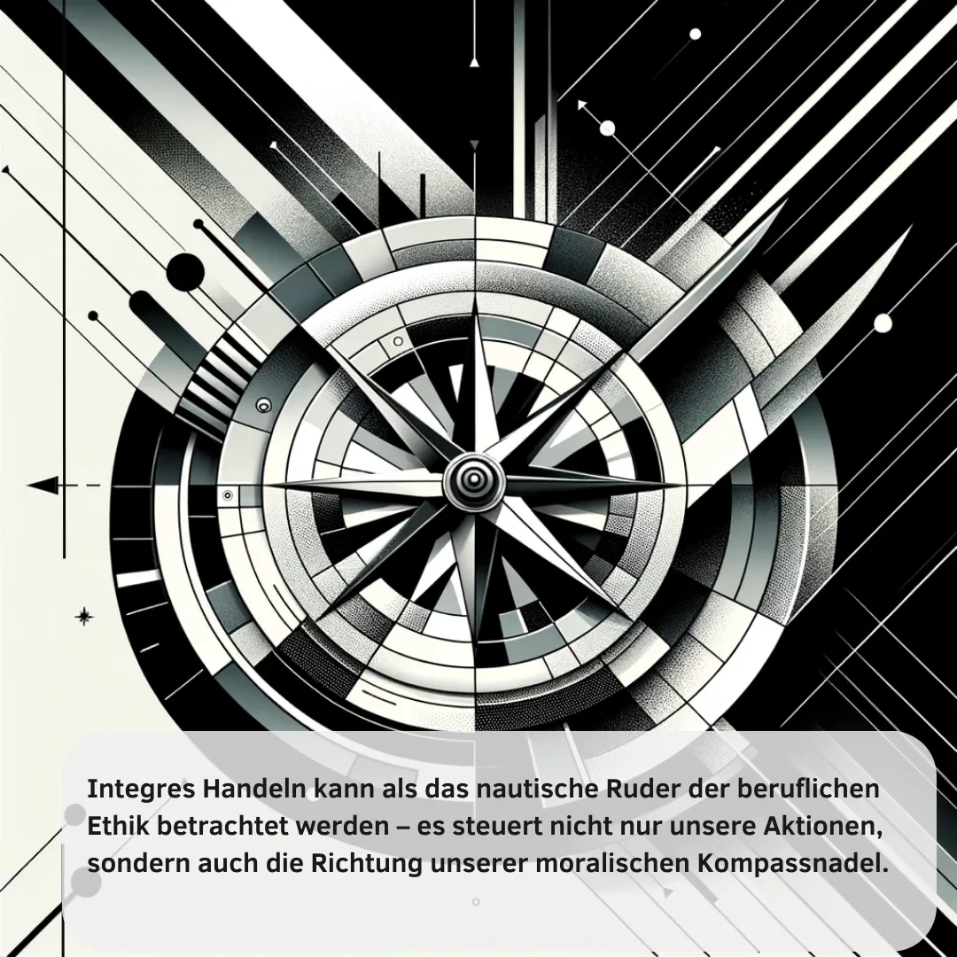 Integrität in der Arbeitswelt\_Integrität einfach erklährt sie ist wie ein nautisches Ruder das die Richtung vorgibt