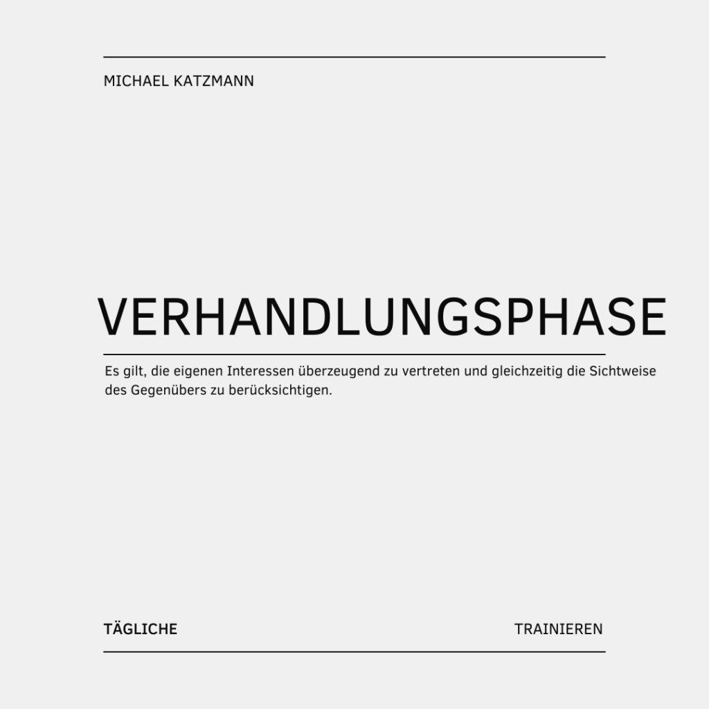Grundlagen erfolgreicher Gesprächsführung_Diskussions - : Verhandlungsphase im Gesprächsaufbau
