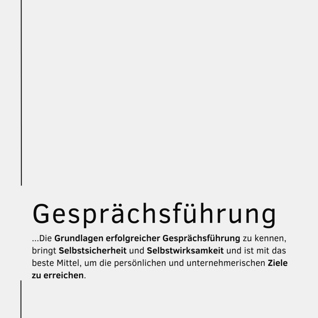 Grundlagen erfolgreicher Gesprächsführung zu kennen, bringt Selbstsicherheit und Selbstwirksamkeit