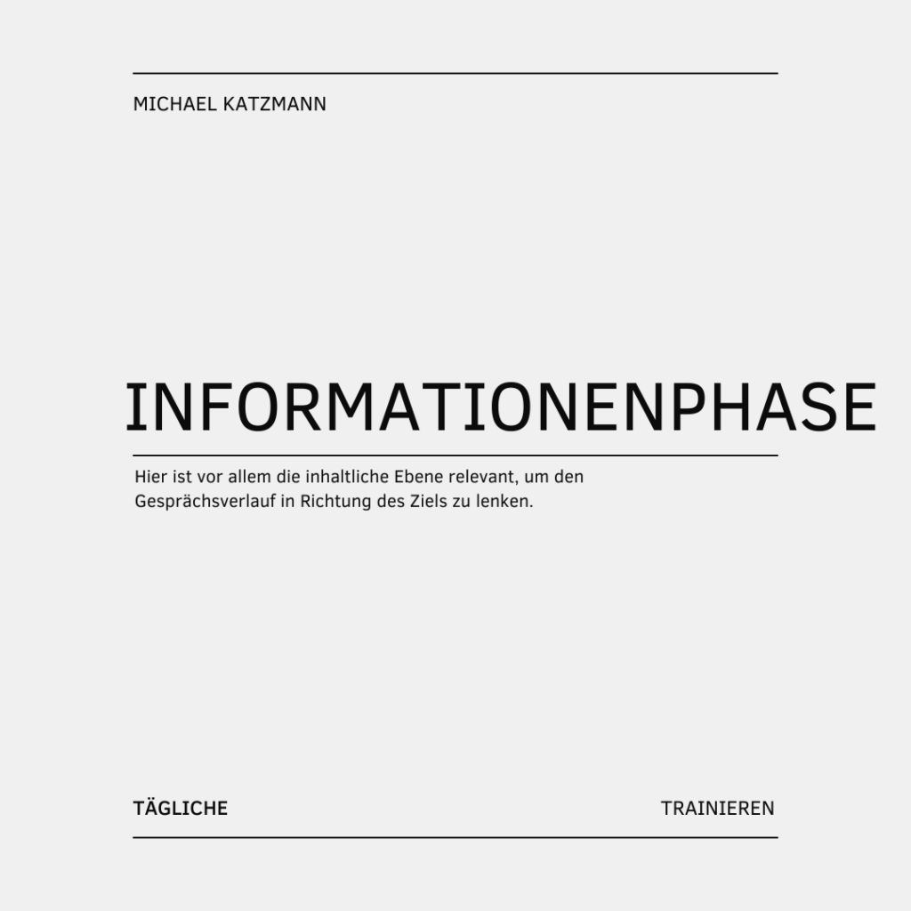 Grundlagen erfolgreicher Gesprächsführung_Gesprächsaufbau die zweite Phase_Informationenphase